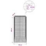 vidaXL Gabión s drôtom 5 mm a sieťou 5x2,5 cm 100x100x200 cm – Obrázok 6