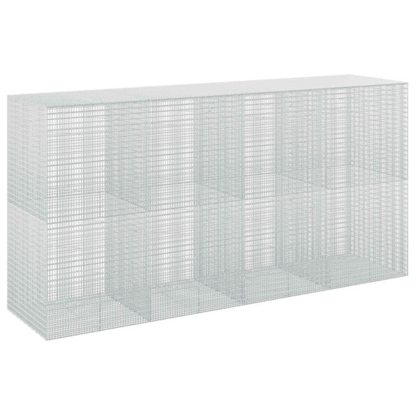 vidaXL Gabión s drôtom 5 mm a sieťou 5x2,5 cm 400x100x200 cm – Obrázok 2