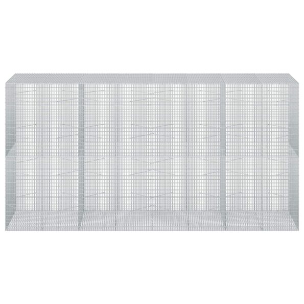 vidaXL Gabión s drôtom 5 mm a sieťou 5x2,5 cm 400x100x200 cm – Obrázok 3