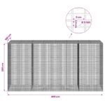 vidaXL Gabión s drôtom 5 mm a sieťou 5x2,5 cm 400x100x200 cm – Obrázok 6