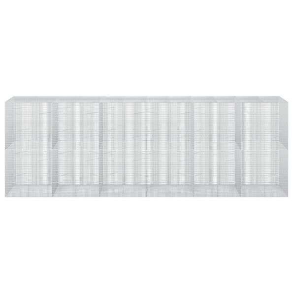 vidaXL Gabión s drôtom 5 mm a sieťou 5x2,5 cm 600x100x200 cm – Obrázok 3