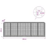 vidaXL Gabión s drôtom 5 mm a sieťou 5x2,5 cm 600x100x200 cm – Obrázok 6