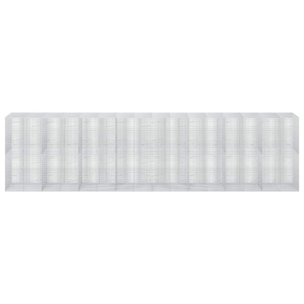 vidaXL Gabión s drôtom 5 mm a sieťou 5x2,5 cm 800x100x200 cm – Obrázok 3
