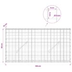 vidaXL Gabión s drôtom 5 mm a sieťou 5x5 cm 100x10x50 cm – Obrázok 6