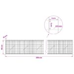 vidaXL Gabión s drôtom 5 mm a sieťou 5x5 cm 350x10x50 cm – Obrázok 6