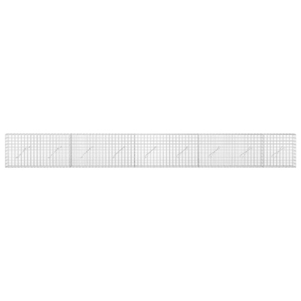 vidaXL Gabión s drôtom 5 mm a sieťou 5x5 cm 450x10x50 cm – Obrázok 3