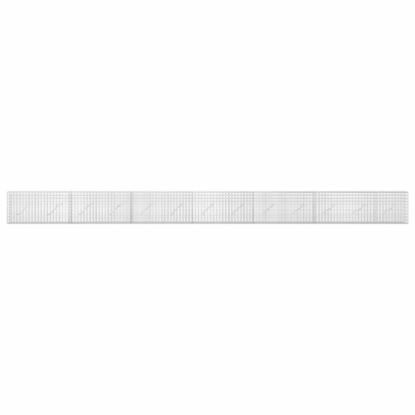 vidaXL Gabión s drôtom 5 mm a sieťou 5x5 cm 650x10x50 cm – Obrázok 3