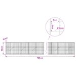 vidaXL Gabión s drôtom 5 mm a sieťou 5x5 cm 700x10x50 cm – Obrázok 6