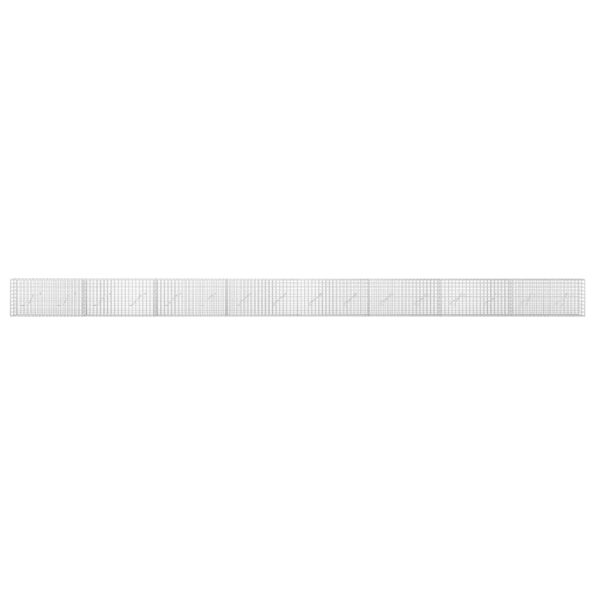 vidaXL Gabión s drôtom 5 mm a sieťou 5x5 cm 800x10x50 cm – Obrázok 3