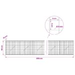 vidaXL Gabión s drôtom 5 mm a sieťou 5x5 cm 850x10x50 cm – Obrázok 6