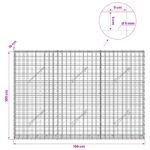 vidaXL Gabión s drôtom 5 mm a sieťou 5x5 cm 150x10x100 cm – Obrázok 6