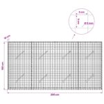 vidaXL Gabión s drôtom 5 mm a sieťou 5x5 cm 200x10x100 cm – Obrázok 6