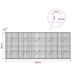 vidaXL Gabión s drôtom 5 mm a sieťou 5x5 cm 250x10x100 cm – Obrázok 6