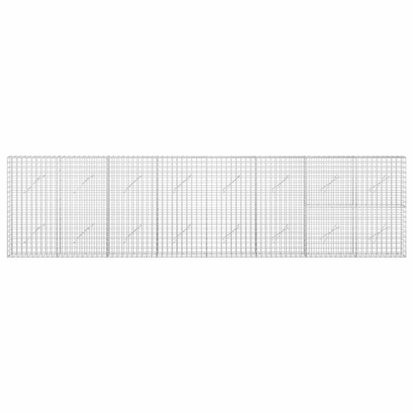 vidaXL Gabión s drôtom 5 mm a sieťou 5x5 cm 400x10x100 cm – Obrázok 3