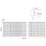 vidaXL Gabión s drôtom 5 mm a sieťou 5x5 cm 700x10x100 cm – Obrázok 6