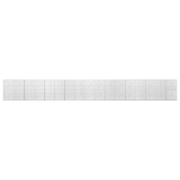 vidaXL Gabión s drôtom 5 mm a sieťou 5x5 cm 850x10x100 cm – Obrázok 3