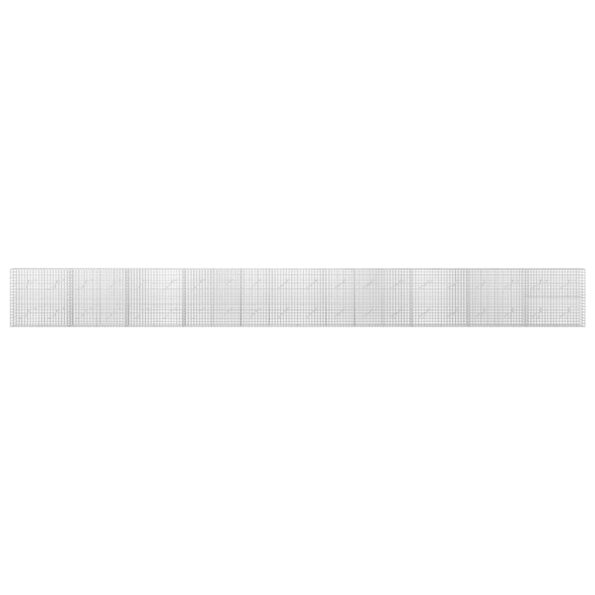 vidaXL Gabión s drôtom 5 mm a sieťou 5x5 cm 1000x10x100 cm – Obrázok 3