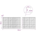 vidaXL Gabión s drôtom 5 mm a sieťou 5x5 cm 1100x10x100 cm – Obrázok 6