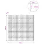 vidaXL Gabión s drôtom 5 mm a sieťou 5x5 cm 150x10x150 cm – Obrázok 6