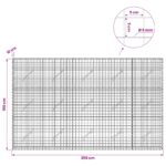 vidaXL Gabión s drôtom 5 mm a sieťou 5x5 cm 250x10x150 cm – Obrázok 6