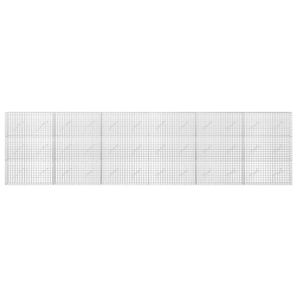 vidaXL Gabión s drôtom 5 mm a sieťou 5x5 cm 600x10x150 cm – Obrázok 3