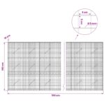 vidaXL Gabión s drôtom 5 mm a sieťou 5x5 cm 700x10x150 cm – Obrázok 6