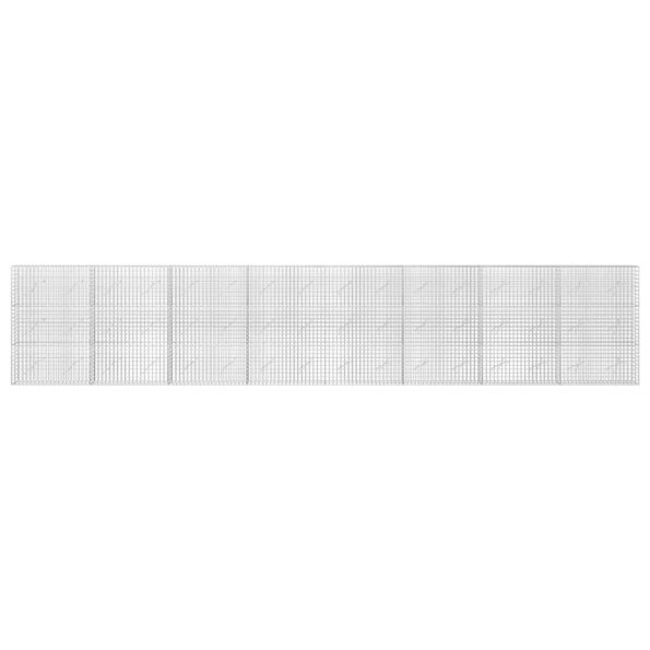 vidaXL Gabión s drôtom 5 mm a sieťou 5x5 cm 800x10x150 cm – Obrázok 3