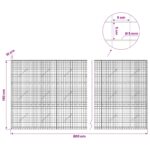 vidaXL Gabión s drôtom 5 mm a sieťou 5x5 cm 800x10x150 cm – Obrázok 6