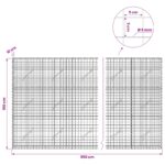 vidaXL Gabión s drôtom 5 mm a sieťou 5x5 cm 950x10x150 cm – Obrázok 6
