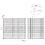 vidaXL Gabión s drôtom 5 mm a sieťou 5x5 cm 1000x10x150 cm – Obrázok 6