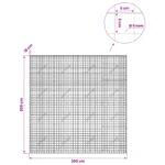 vidaXL Gabión s drôtom 5 mm a sieťou 5x5 cm 200x10x200 cm – Obrázok 6