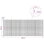 vidaXL Gabión s drôtom 5 mm a sieťou 5x5 cm 500x10x200 cm – Obrázok 6