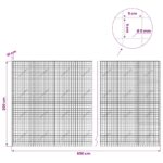 vidaXL Gabión s drôtom 5 mm a sieťou 5x5 cm 650x10x200 cm – Obrázok 6