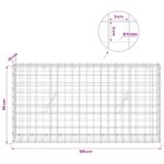 vidaXL Gabión s drôtom 5 mm a sieťou 5x5 cm 100x20x50 cm – Obrázok 6