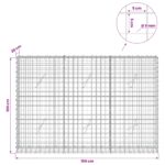 vidaXL Gabión s drôtom 5 mm a sieťou 5x5 cm 150x20x100 cm – Obrázok 6