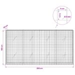 vidaXL Gabión s drôtom 5 mm a sieťou 5x5 cm 200x20x100 cm – Obrázok 6
