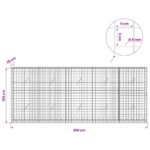 vidaXL Gabión s drôtom 5 mm a sieťou 5x5 cm 250x20x100 cm – Obrázok 6