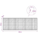 vidaXL Gabión s drôtom 5 mm a sieťou 5x5 cm 300x20x100 cm – Obrázok 6