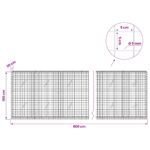 vidaXL Gabión s drôtom 5 mm a sieťou 5x5 cm 600x20x100 cm – Obrázok 6