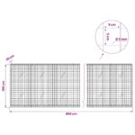 vidaXL Gabión s drôtom 5 mm a sieťou 5x5 cm 800x20x100 cm – Obrázok 6