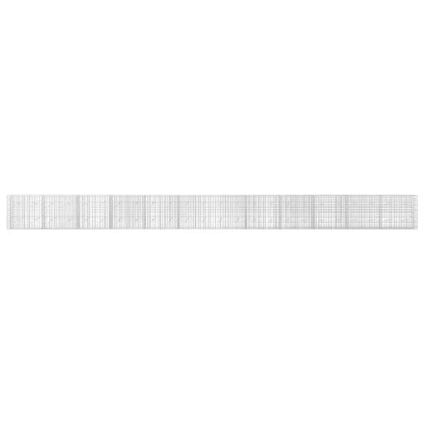 vidaXL Gabión s drôtom 5 mm a sieťou 5x5 cm 1200x20x100 cm – Obrázok 3