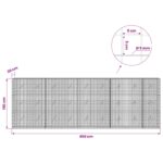 vidaXL Gabión s drôtom 5 mm a sieťou 5x5 cm 450x20x150 cm – Obrázok 6