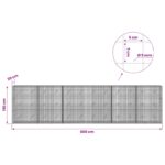 vidaXL Gabión s drôtom 5 mm a sieťou 5x5 cm 600x20x150 cm – Obrázok 6