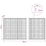 vidaXL Gabión s drôtom 5 mm a sieťou 5x5 cm 700x20x150 cm – Obrázok 6