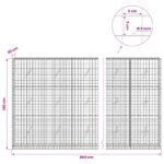 vidaXL Gabión s drôtom 5 mm a sieťou 5x5 cm 850x20x150 cm – Obrázok 6