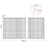 vidaXL Gabión s drôtom 5 mm a sieťou 5x5 cm 1000x20x150 cm – Obrázok 6