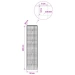 vidaXL Gabión s drôtom 5 mm a sieťou 5x5 cm 50x20x200 cm – Obrázok 6