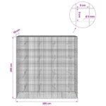 vidaXL Gabión s drôtom 5 mm a sieťou 5x5 cm 200x20x200 cm – Obrázok 6