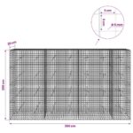 vidaXL Gabión s drôtom 5 mm a sieťou 5x5 cm 350x20x200 cm – Obrázok 6