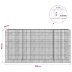 vidaXL Gabión s drôtom 5 mm a sieťou 5x5 cm 400x20x200 cm – Obrázok 6